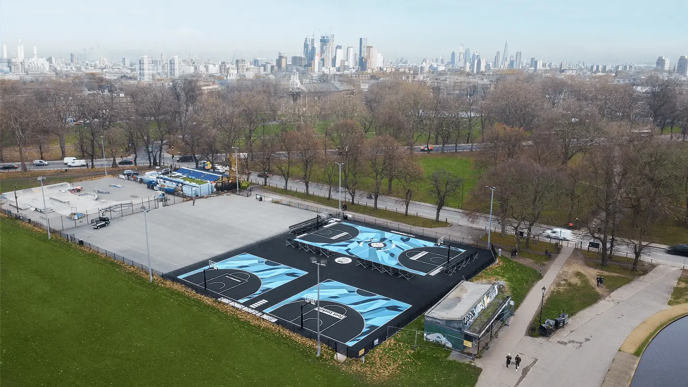 Clapham Common Basketball Courts Skyline